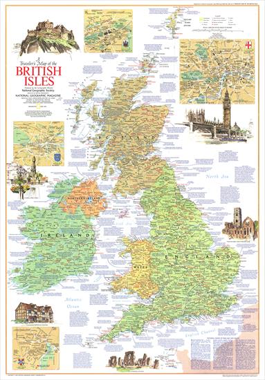 Wyspy Brytyjskie - British Isles - A Travellers Map 1 1974.jpg