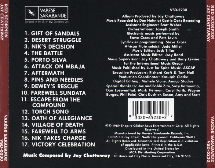 RED Scorpion Original Motion Picture Soundtrack 1988 - RED Scorpion Original Motion Picture Soundtrack - Back.jpg